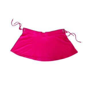 Calvin Klein Women Hot Pink Swim Skirt Side Ties Coverup Bottom Fuchsia Mini L